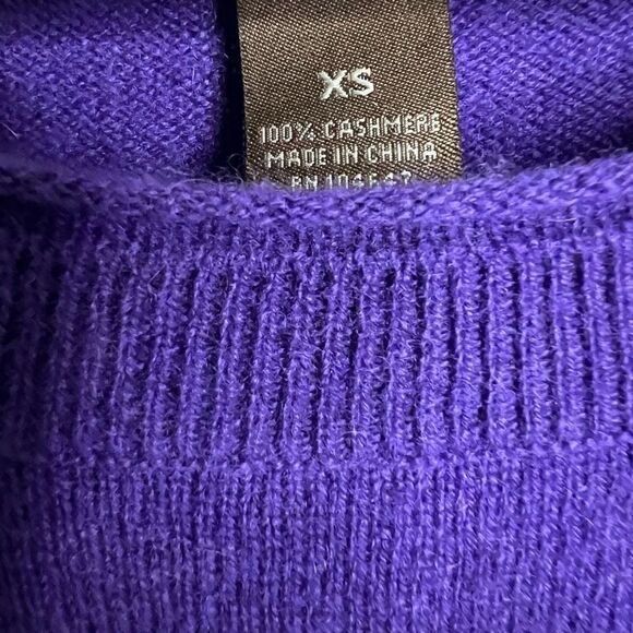 Fenn Wright‎ Manson Purple 2 Ply Cashmere Crew Neck Pullover Sweater Size XS - Picture 6 of 10